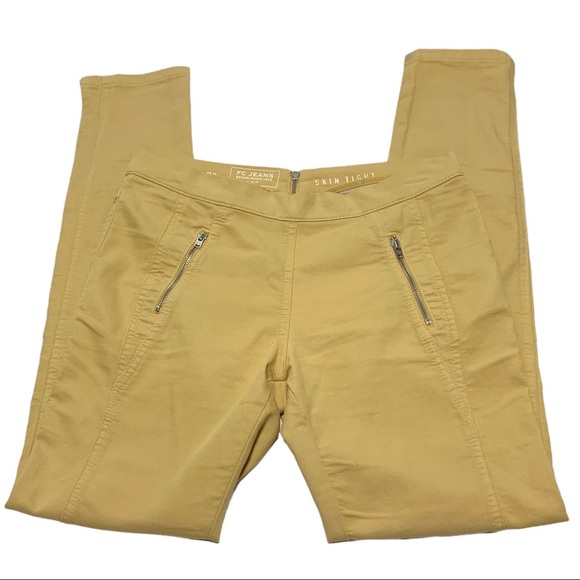 2/$30 FC Jeans Yellow Skin Tight Skinny Pants Size 2 - Picture 4 of 11